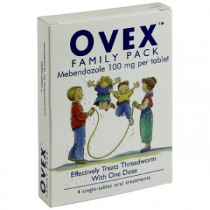 Ovex Family Pack Mebendazole 100mg Tablets for Threadworm